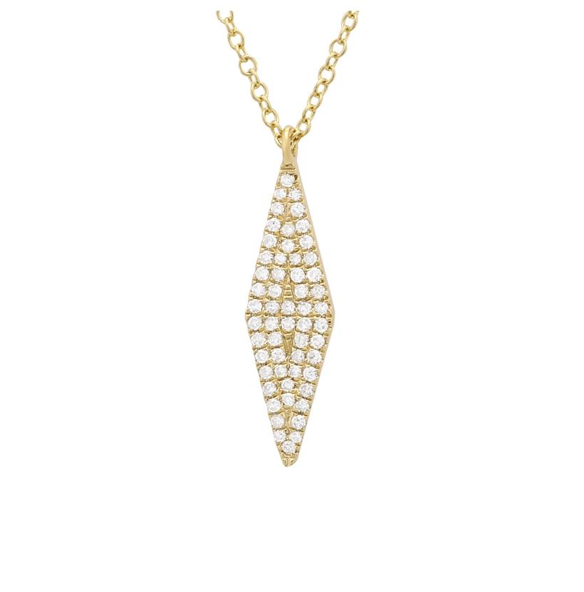 0.16 Ctw Diamond 14k Yellow Gold Round Shape Womens Diamond Necklace Pendant With 16 Inch Chain