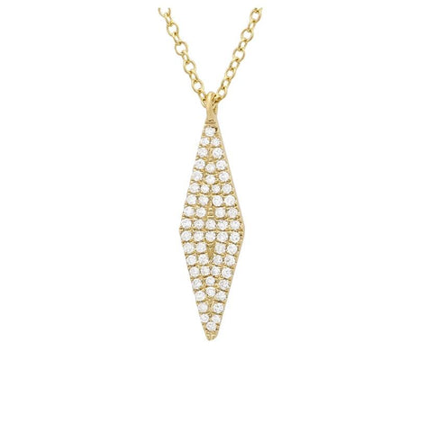 0.16 Ctw Diamond 14k Yellow Gold Round Shape Womens Diamond Necklace Pendant With 16 Inch Chain