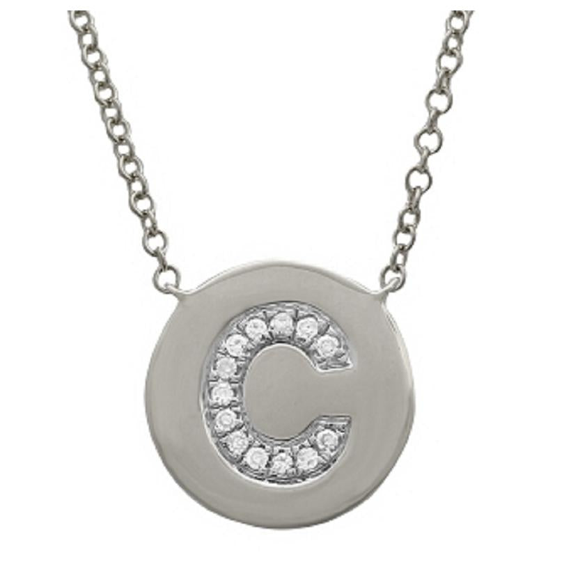 0.04 Ctw Diamond 14k White Gold Round Shape Womens Diamond Necklace