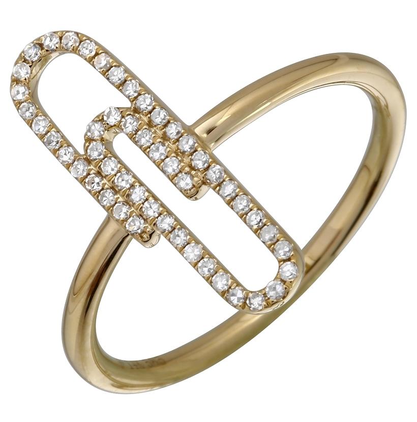 0.17 Ctw Diamond 14k Yellow Gold Round Shape Womens Diamond Ring