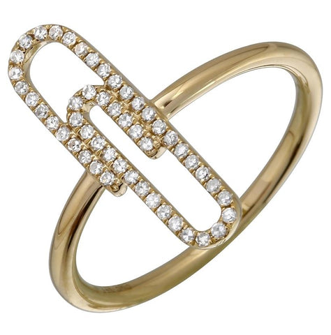 0.17 Ctw Diamond 14k Yellow Gold Round Shape Womens Diamond Ring