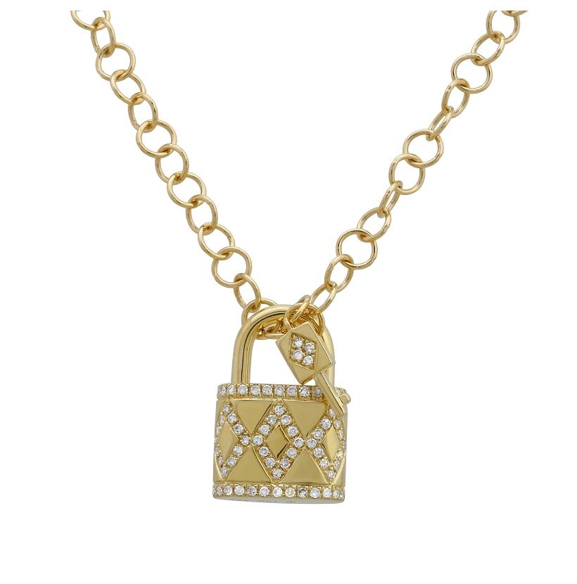 0.34 Ctw Diamond 14k Yellow Gold Round Shape Womens Diamond Necklace Pendant With 16 Inch Chain