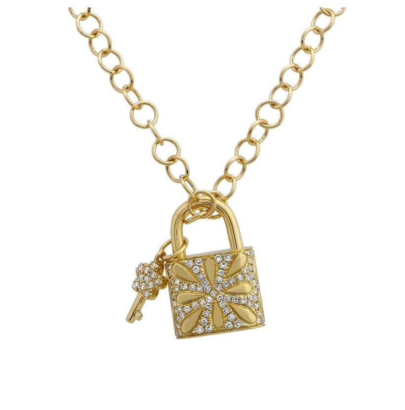 0.35 Ctw Diamond 14k Yellow Gold Round Shape Womens Diamond Necklace Pendant With 16 Inch Chain