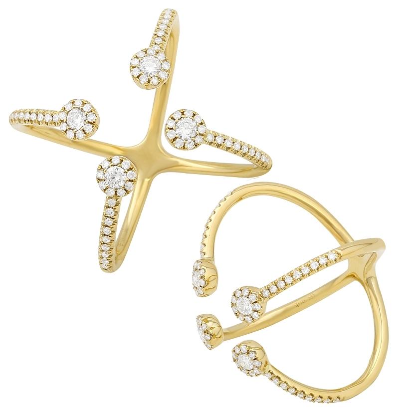 0.41 Ctw Diamond 14k Yellow Gold Round Shape Womens Diamond Ring