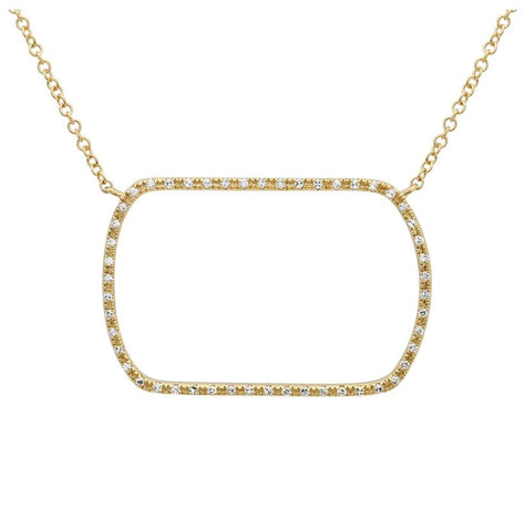 0.12 Ctw Diamond 14k Yellow Gold Round Shape Womens Diamond Necklace