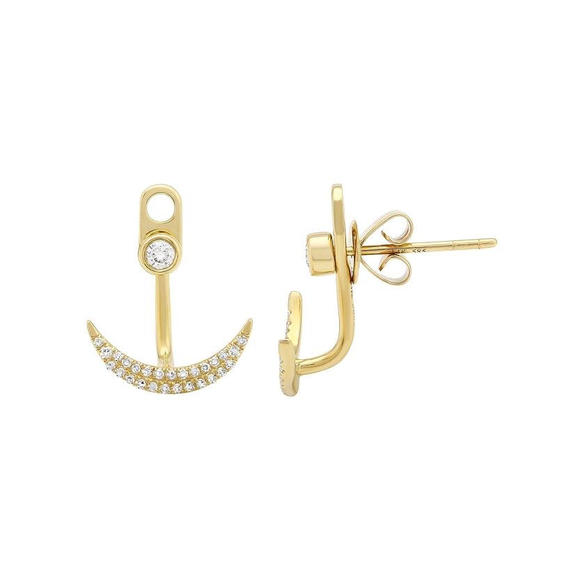 0.22 Ctw Diamond 14k Yellow Gold Round Shape Womens Diamond Earrings