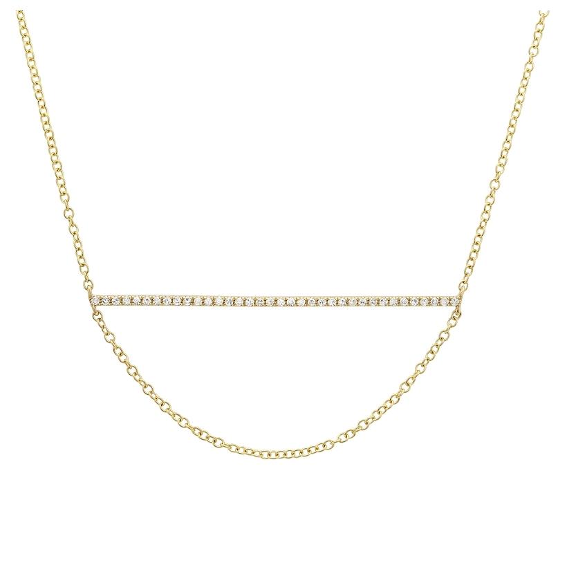 0.11 Ctw Diamond 14k Yellow Gold Round Shape Womens Diamond Necklace