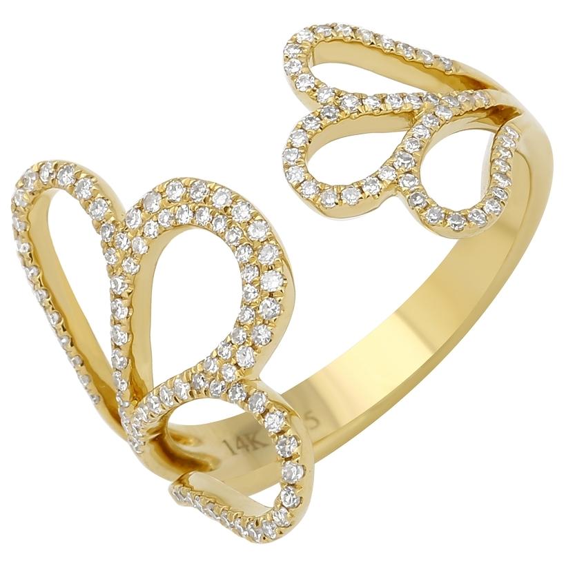 0.31 Ctw Diamond 14k Yellow Gold Round Shape Womens Diamond Ring