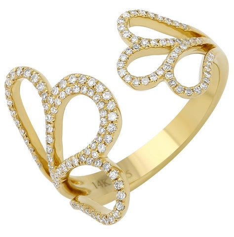0.31 Ctw Diamond 14k Yellow Gold Round Shape Womens Diamond Ring