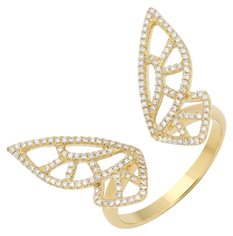 0.31 Ctw Diamond 14k Yellow Gold Round Shape Womens Diamond Ring