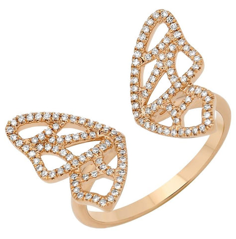 0.26 Ctw Diamond 14k Rose Gold Round Shape Womens Diamond Ring