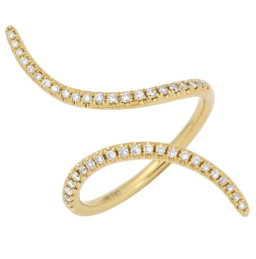 0.26 Ctw Diamond 14k Yellow Gold Round Shape Womens Diamond Ring