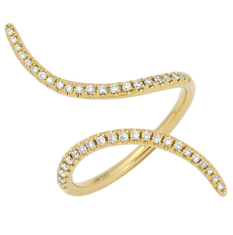 0.26 Ctw Diamond 14k Yellow Gold Round Shape Womens Diamond Ring