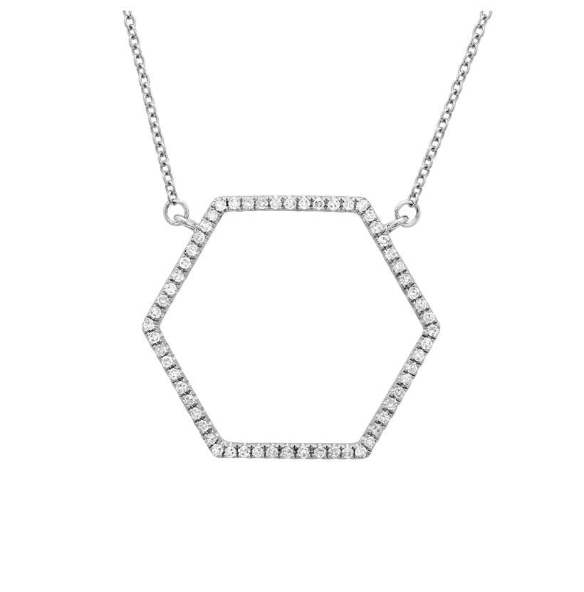 0.28 Ctw Diamond 14k White Gold Round Shape Womens Diamond Necklace