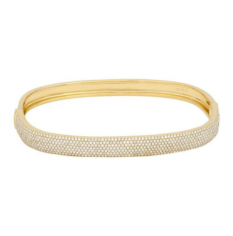 1.96 Ctw Diamond 14k Yellow Gold Diamond Bangle Bracelet