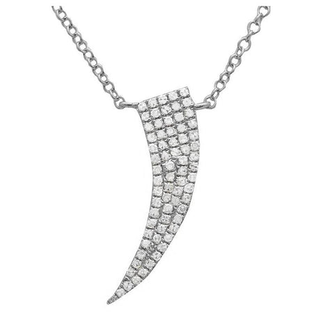 0.17 Ctw Diamond 14k White Gold Round Shape Womens Diamond Necklace