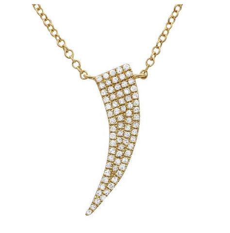 0.17 Ctw Diamond 14k Yellow Gold Round Shape Womens Diamond Necklace