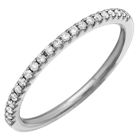 0.15 Ctw Diamond 14k White Gold Round Shape Womens Diamond Ring