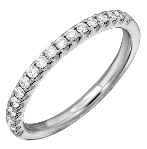0.26 Ctw Diamond 14k White Gold Round Shape Womens Diamond Ring