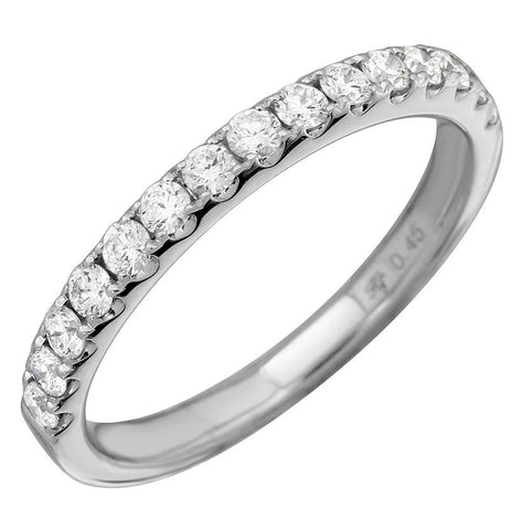 0.45 Ctw Diamond 14k White Gold Round Shape Womens Diamond Ring