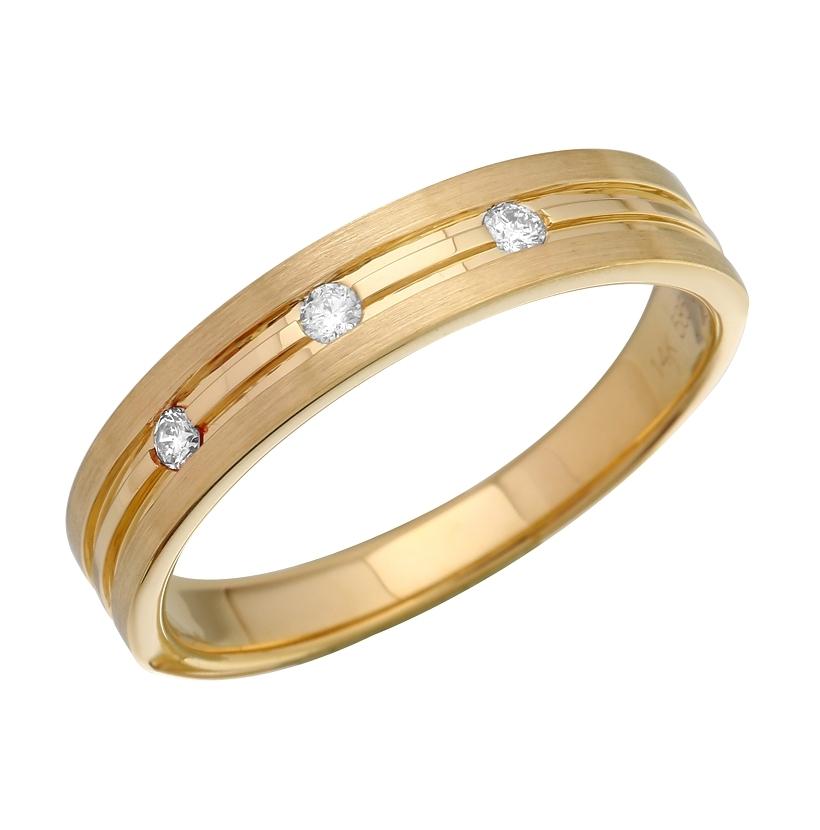 0.05 Ctw Diamond 14k Yellow Gold Round Shape Womens Ring, Size 6.5
