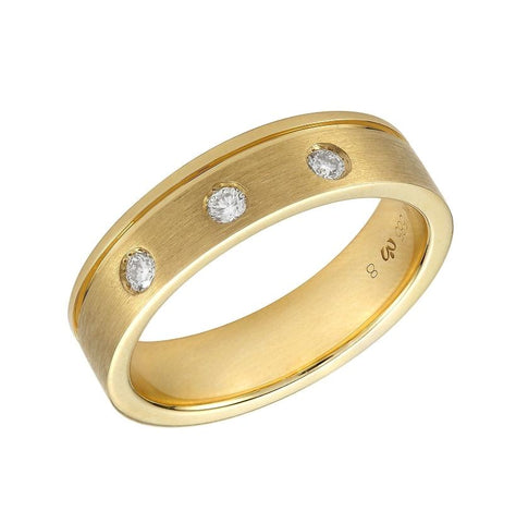 0.1 Ctw Diamond 14k Yellow Gold Round Shape Womens Ring, Size 6.5