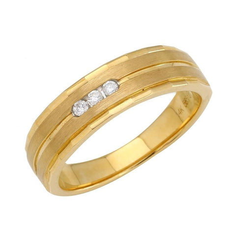 0.05 Ctw Diamond 14k Yellow Gold Round Shape Womens Ring, Size 6.5