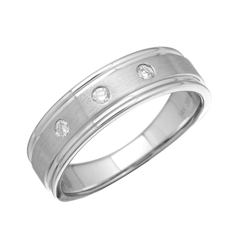 0.07 Ctw Diamond 14k White Gold Round Shape Womens Ring, Size 6.5
