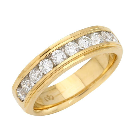 0.75 Ctw Diamond 14k Yellow Gold Round Shape Womens Ring, Size 6.5