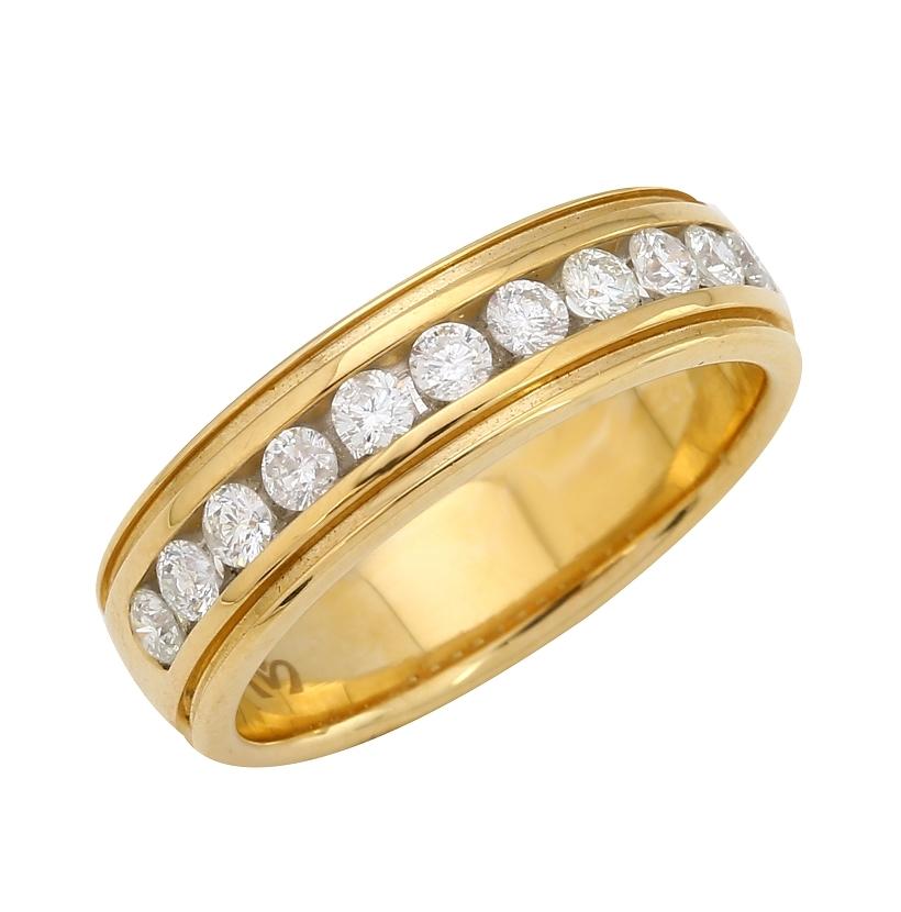 0.49 Ctw Diamond 14k Yellow Gold Round Shape Womens Ring, Size 6.5