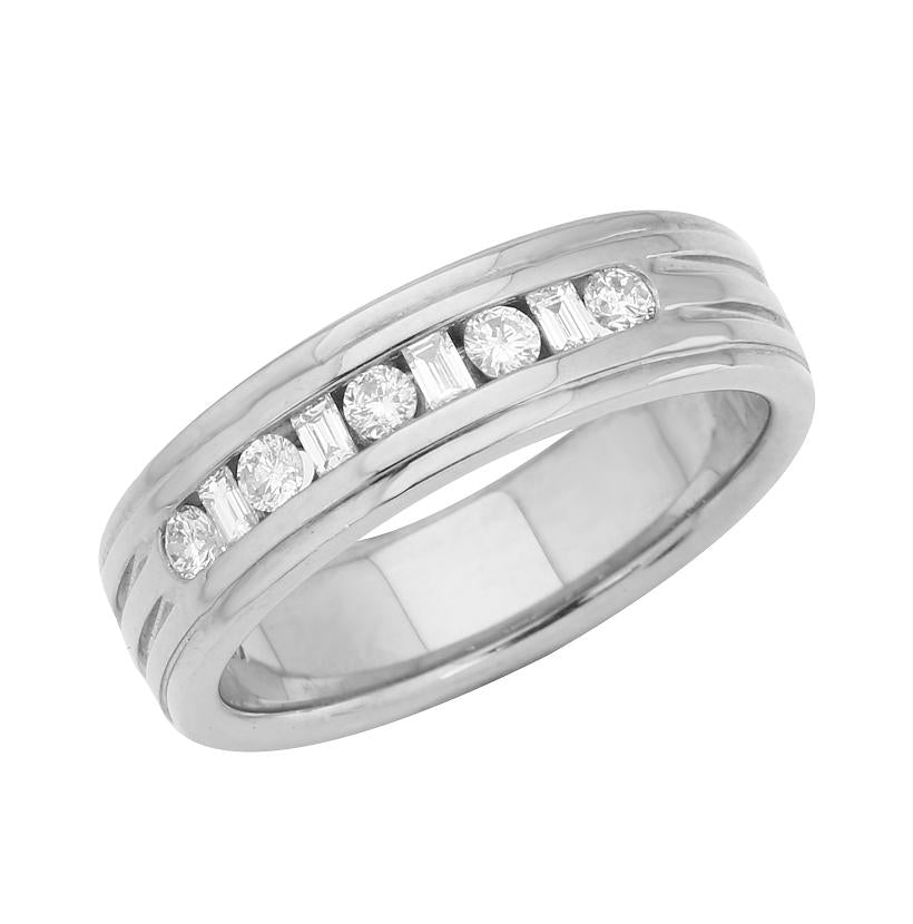 0.26 Ctw Diamond 14k White Gold Round Shape Womens Ring, Size 6.5