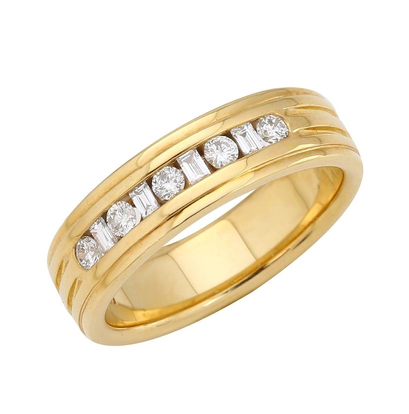 0.25 Ctw Diamond 14k Yellow Gold Round Shape Womens Ring, Size 6.5