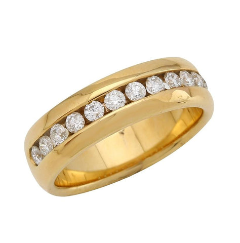 0.49 Ctw Diamond 14k Yellow Gold Round Shape Womens Ring, Size 6.5