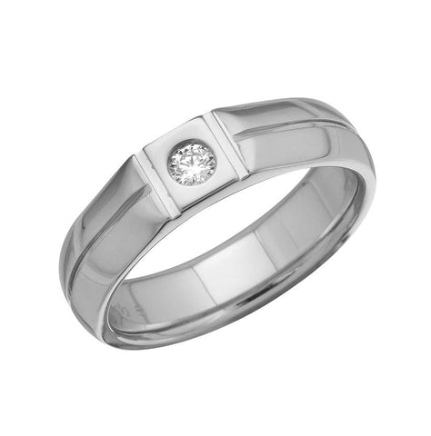 0.08 Ctw Diamond 14k White Gold Round Shape Womens Ring, Size 6.5