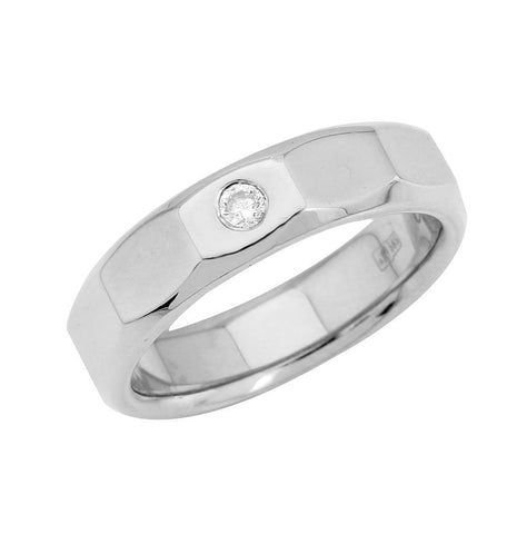 0.07 Ctw Diamond 14k White Gold Round Shape Womens Ring, Size 6.5