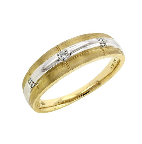 0.1 Ctw Diamond 14k Yellow Gold Round Shape Womens Ring, Size 6.5