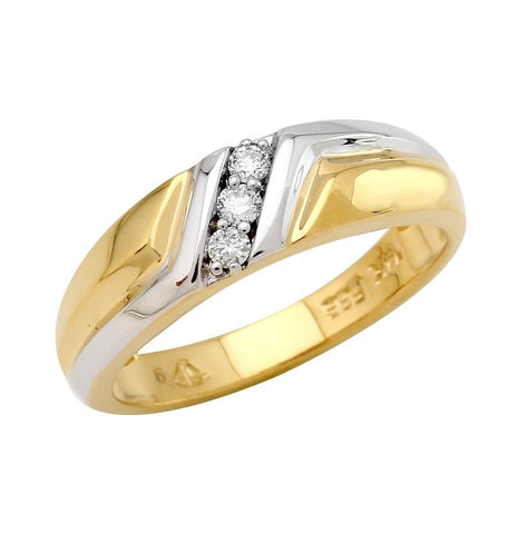 0.09 Ctw Diamond 14k Yellow Gold Round Shape Womens Ring, Size 6.5