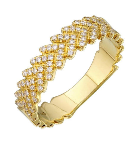 0.24 Ctw Diamond 14k Yellow Gold Round Shape Womens Diamond Ring