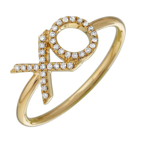 0.09 Ctw Diamond 14k Yellow Gold Round Shape Womens Diamond Ring
