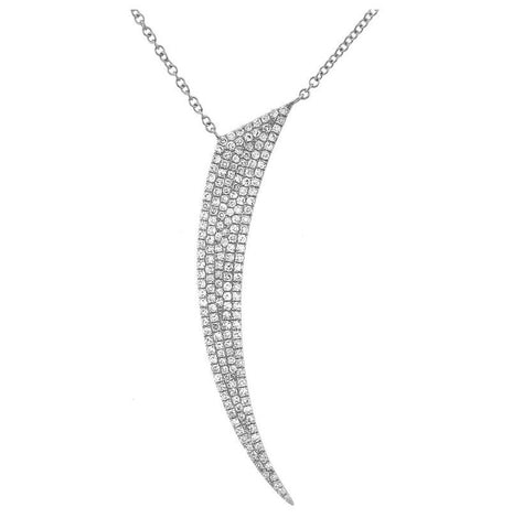 0.48 Ctw Diamond 14k White Gold Round Shape Womens Diamond Necklace