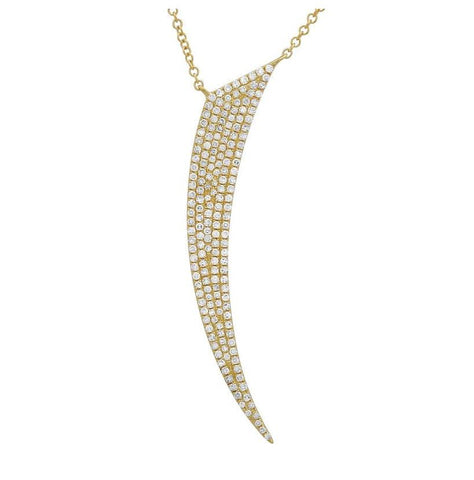 0.46 Ctw Diamond 14k Yellow Gold Round Shape Womens Diamond Necklace