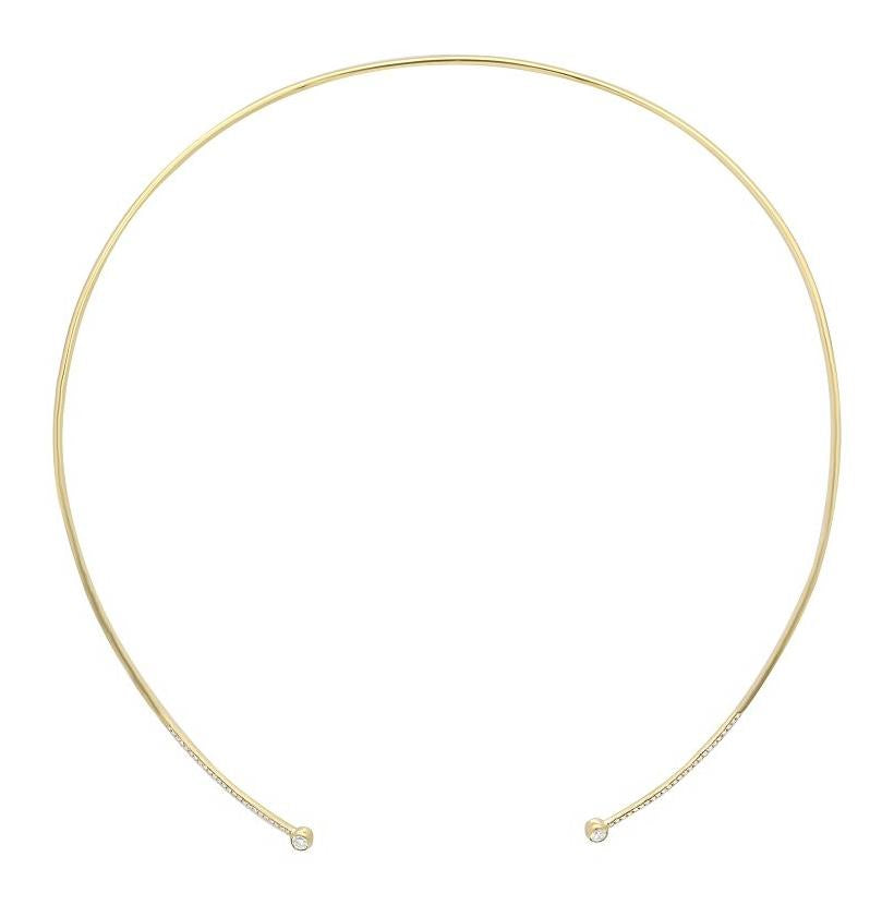 0.3 Ctw Diamond 14k Yellow Gold Round Shape Womens Diamond Necklace