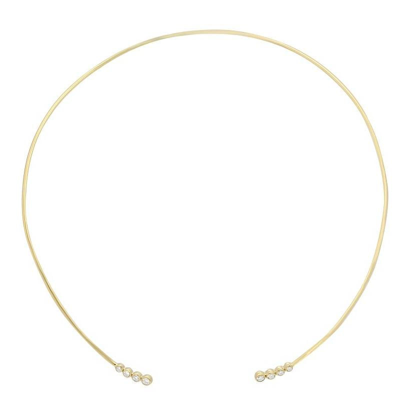 0.36 Ctw Diamond 14k Yellow Gold Round Shape Womens Diamond Necklace