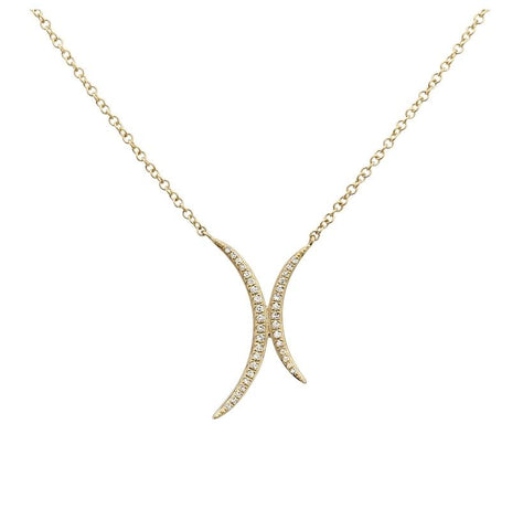 0.09 Ctw Diamond 14k Yellow Gold Round Shape Womens Diamond Necklace