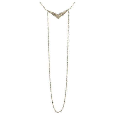 0.25 Ctw Diamond 14k Yellow Gold Round Shape Womens Diamond Necklace