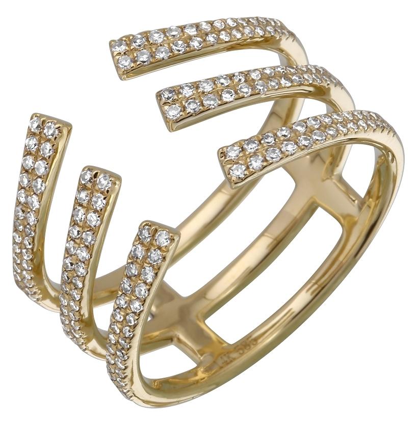 0.38 Ctw Diamond 14k Yellow Gold Round Shape Womens Diamond Ring