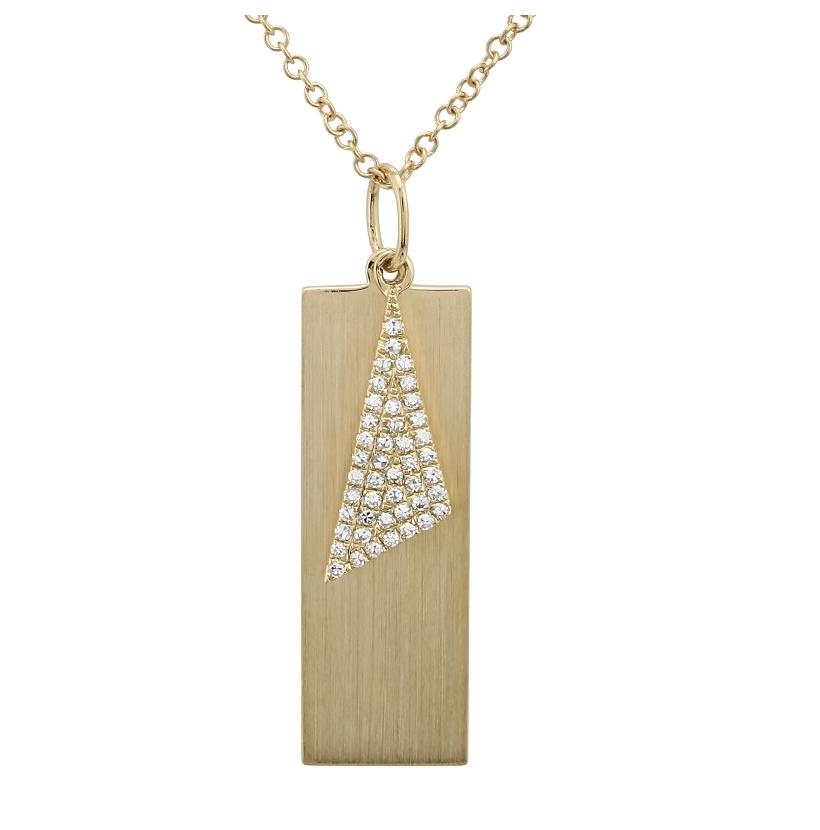 0.11 Ctw Diamond 14k Yellow Gold Round Shape Womens Diamond Necklace Pendant With 16 Inch Chain