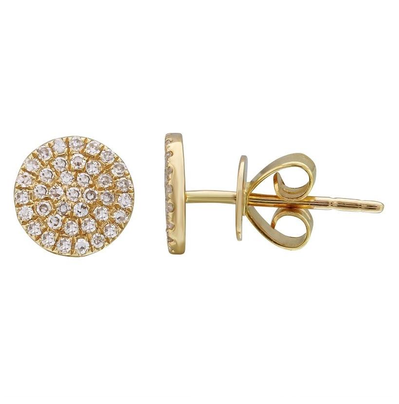 0.25 Ctw Diamond 14k Yellow Gold Round Shape Womens Diamond Earrings