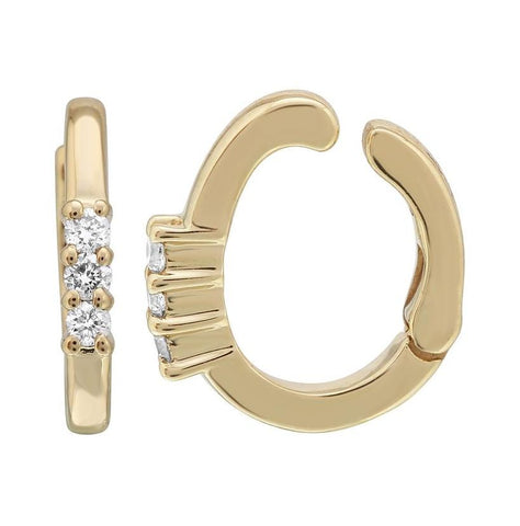 0.1 Ctw Diamond 14k Yellow Gold Round Shape Womens Diamond Earrings