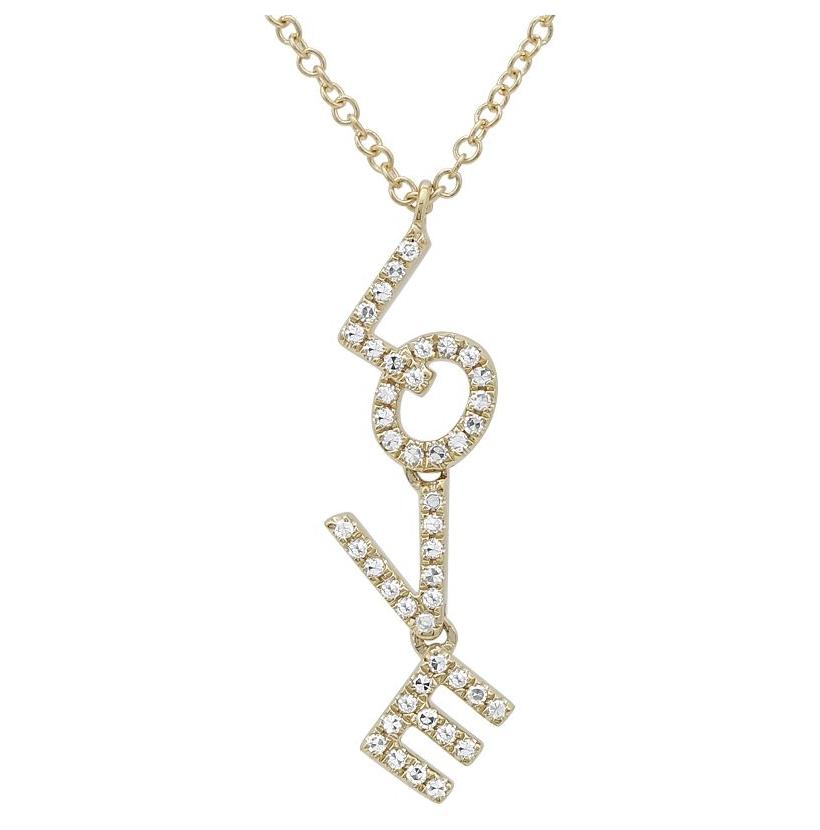 0.13 Ctw Diamond 14k Yellow Gold Round Shape Womens Diamond Necklace Pendant With 16 Inch Chain